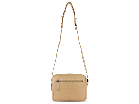 Сумка кросс-боди женская BUGATTI ЭЛЬЗА | ELSA, песочного цвета, воловья кожа/полиэстер, 19х5,5х14 см - рис 8.