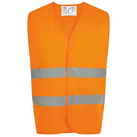 Жилет светоотражающий Secure Pro, оранжевый неон - рис 2.