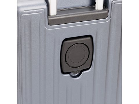 Чемодан TORBER БАЙКАЛ, тёмно-серый металлик, поликарбонат, 37,5 x 20 х 54 см, 37 л - рис 12.