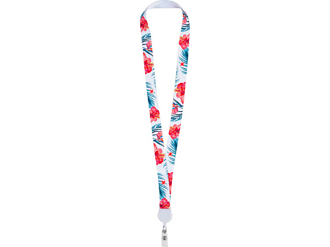 Ланъярд 2 см с ретрактором, белый - рис 2.