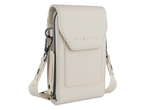 Сумка наплечная BUGATTI АЛМАТА | ALMATA, бежевая, полиуретан, 11х4х19 см