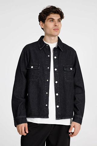 Куртка джинсовая O3, черная - рис 4.