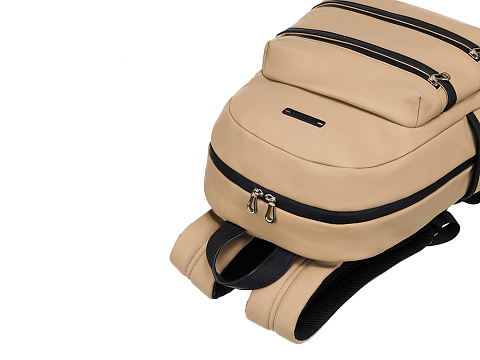 Рюкзак TORBER НОВА с отделением для ноутбука 14.1, бежевый, полиэстер, 31,5 х 12,5 х 39,5 см - рис 6.