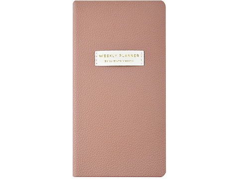 Еженедельник недатированный А6 Morandi. Пыльная роза с нашивкой, пыльно-розовый - рис 2.