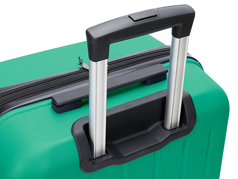 Чемодан TORBER В Отпуск, ярко-бирюзовый, полипропилен, 55 х 36 х 21,5 см, 37 л - рис 3.