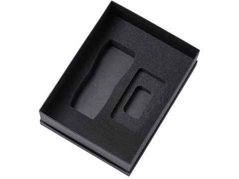 Подарочный набор c вакуумной термокружкой и повербанком С1, синий - рис 3.