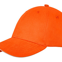 Бейсболка Darton, 6 панелей, оранжевый
