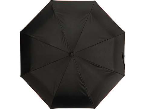 Зонт-полуавтомат складной Motley с цветными спицами, черный/красный - рис 5.