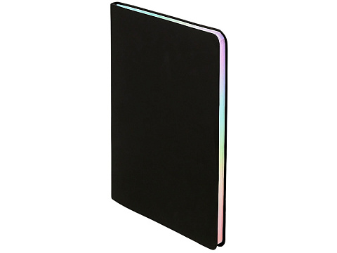 Блокнот А5 в гибкой обложке Fellini с голографическим срезом, черный - рис 2.