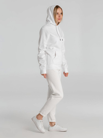 Толстовка с капюшоном унисекс King, белая - рис 6.