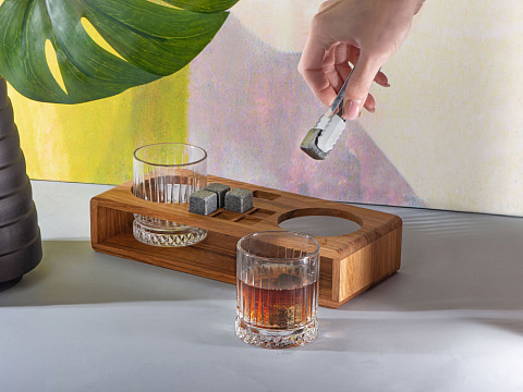 Набор для виски и коктейлей на подставке из дуба Whiskey Party - рис 12.