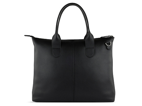 Сумка-шоппер BUGATTI ЭЛЬЗА | ELSA, чёрная, воловья кожа/полиэстер, 46х11х31,5 см - рис 7.