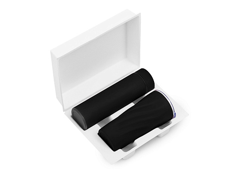 Подарочный набор FAMILY с термосом и термокружкой, черный - рис 2.