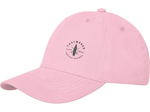 Бейсболка Davis, 6 панелей, light pink - рис 4.