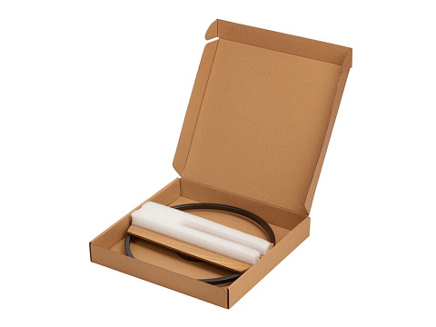 Деревянные часы с металлическим ободом, диаметр 30 см, Time Wheel горизонтальные, натуральный/черн - рис 4.