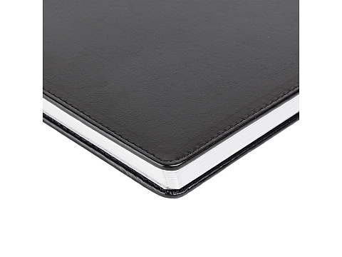 Ежедневник недатированный А4 Sidney Nebraska, черный (серебряный обрез) - рис 3.