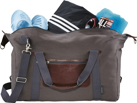 Сумка Duffel, коричнево-серый - рис 3.