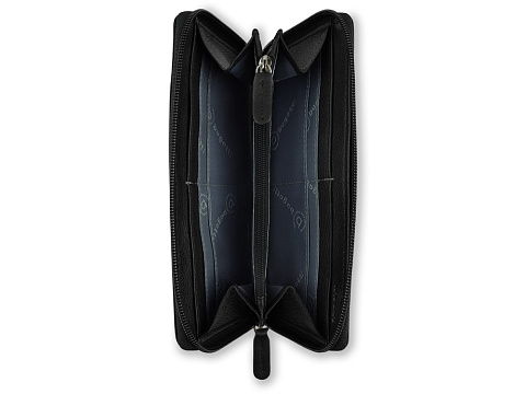 Кошелёк женский BUGATTI БАНДА | BANDA, с защитой данных RFID, чёрный, кожа козы/полиэстер, 18,5х2х10 см - рис 3.