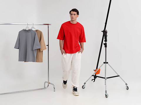 Футболка оверсайз унисекс Kosmos 2.0, красная (алая) - рис 9.