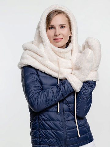 Балаклава-капюшон Flocky, молочно-белая - рис 7.