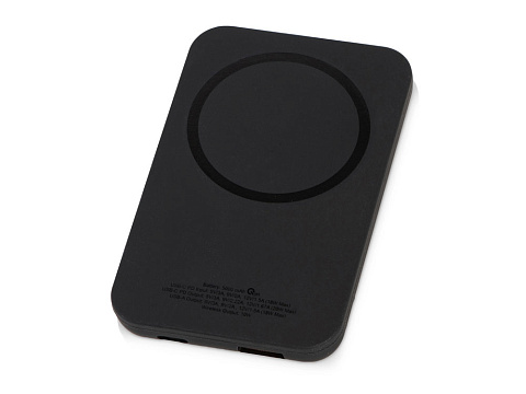 Магнитный беспроводной внешний аккумулятор MagnetIQ, 5000 mah, 10 W, черный (Р)