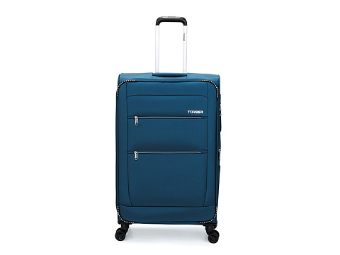 Чемодан TORBER ВИВИ, синий, полиэстер, 48 х 28 х 78 см, 89 л - рис 2.