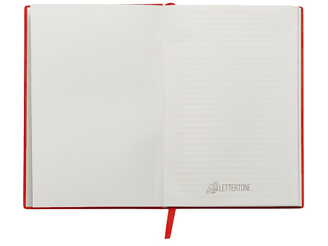 Набор блокнот в гибкой обложке А5 и металлическая шариковая ручка Nabokov, красный - рис 5.