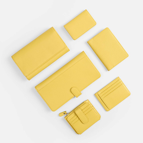 Картхолдер на молнии Unison, желтый - рис 7.