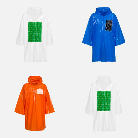 Дождевик-плащ CloudTime с печатью в один цвет на заказ - рис 2.