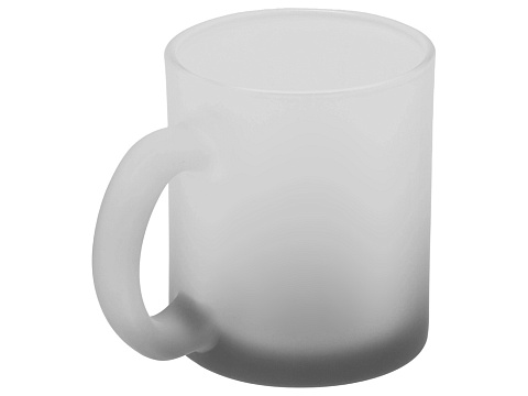 Стеклянная матовая кружка Омбре с градиентом для сублимации, черный - рис 3.