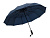 Зонт складной мужской TORBER, автомат, 3 сложения, синий, каркас сталь/файбергласс, эпонж, пластиковая ручка, диаметр 103 см - миниатюра - рис 3.