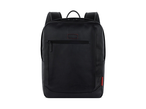 Рюкзак мужской BUGATTI КЛАРК | CLARK, чёрный, воловья кожа/полиэстер, 30х10х40 см, 12 л - рис 2.
