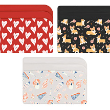 Картхолдер для 3-х карт с возможностью полноцветной  УФ-печати, софт-тач