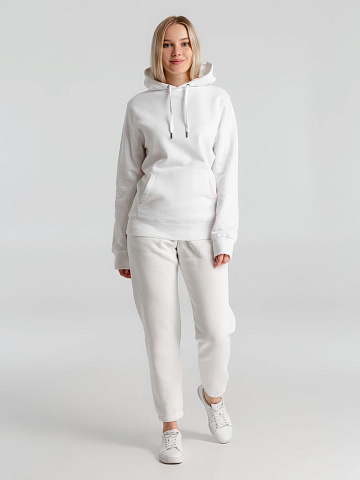 Толстовка с капюшоном унисекс King, белая - рис 5.