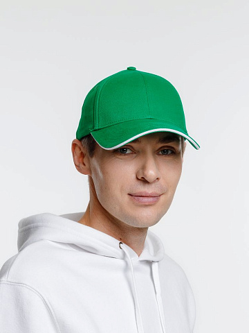 Бейсболка Spiker, зеленая с белым - рис 10.