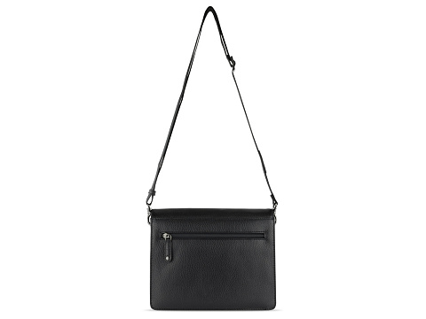 Сумка через плечо женская BUGATTI ЭЛЬЗА | ELSA, чёрная, воловья кожа/полиэстер, 25х8,5х20 см - рис 8.