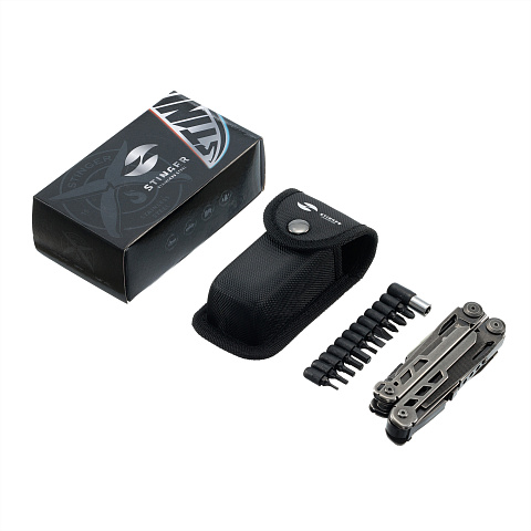 Мультитул Stinger, 116 х 25 мм, 16 функций, сталь, стоунвош, в картонной коробке, в комплекте нейлоновый чехол - рис 6.