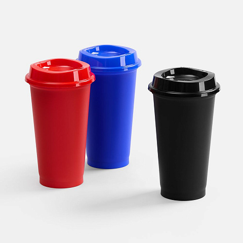 Стакан с крышкой Color Cap, ver.2, синий - рис 5.