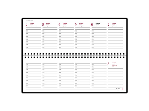 Планинг ГР. датированный Sidney Nebraska 2026, бордовый - рис 2.
