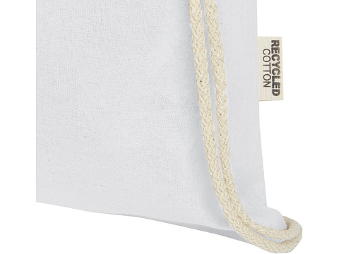 Oregon сумка-кисет из переработанного хлопка, сертифицированного согласно GRS, плотностью 140 г/м² - Белый - рис 4.