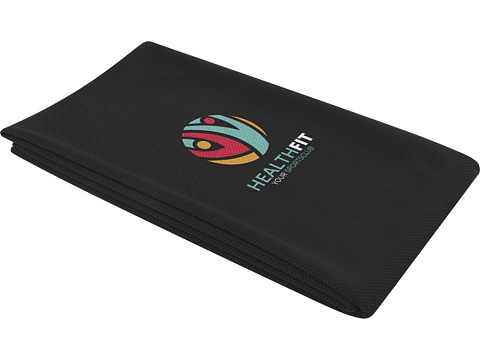 Althea спортивное полотенце 70х140 см - сплошной черный - рис 4.