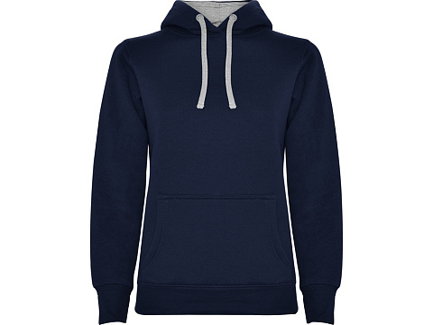 Толстовка с капюшоном Urban женская, нэйви/серый