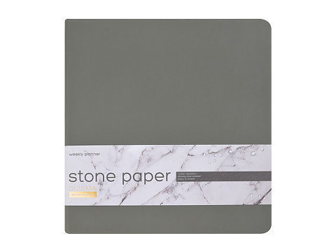 Еженедельник с каменной бумагой А5+ Carrara, серый - рис 2.