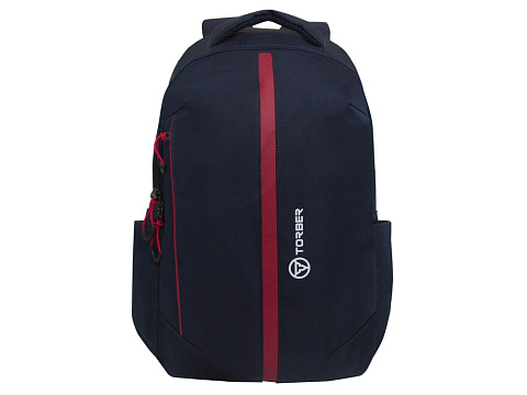 Рюкзак TORBER МЕГАПОЛИС 2.0 с отделением для ноутбука 15,6, синий, полиэстер меланж, 46 х 31 x 17см