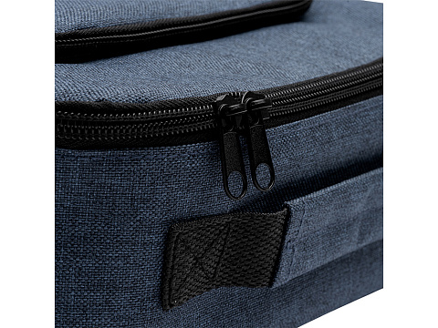 Сумка-холодильник из переработанного полиэстера Сотэк (SOTEK), меланжевый синий - рис 4.