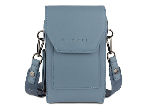 Сумка наплечная BUGATTI АЛМАТА | ALMATA, голубая, полиуретан, 11х4х19 см - рис 2.