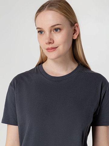 Футболка унисекс Regent 150, темно-серая (графит) - рис 11.