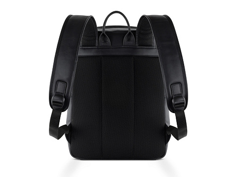 Рюкзак мужской BUGATTI КЛАРК | CLARK, чёрный, воловья кожа/полиэстер, 30х10х40 см, 12 л - рис 4.