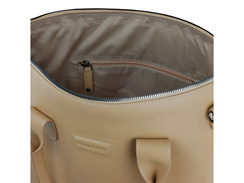 Сумка-шоппер BUGATTI ЭЛЬЗА | ELSA, песочного цвета, воловья кожа/полиэстер, 46х11х31,5 см - рис 6.