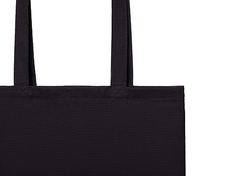 Шоппер Basio из переработанного хлопка 280 г, черный - рис 3.
